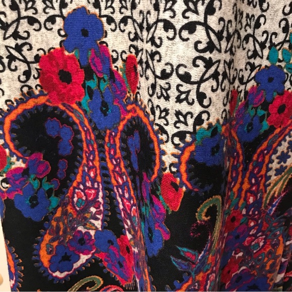 Creation Tunic Sweater Dress Floral Embroidered Long Sleeve Knit Stretch XXL - Picture 6 of 12